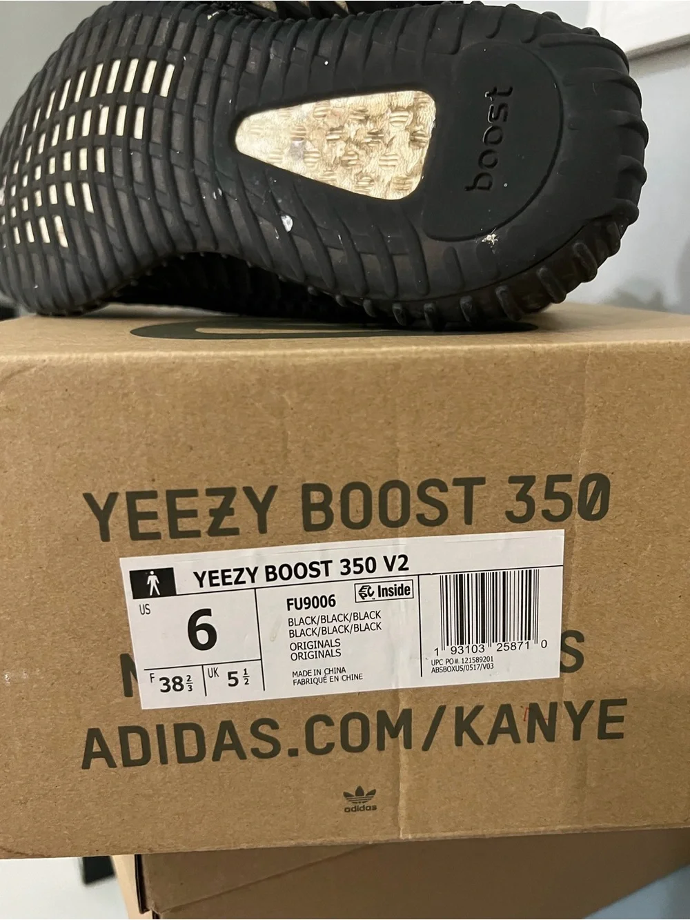 adidas Yeezy Boost 350 V2 Black with Red Heel Tab